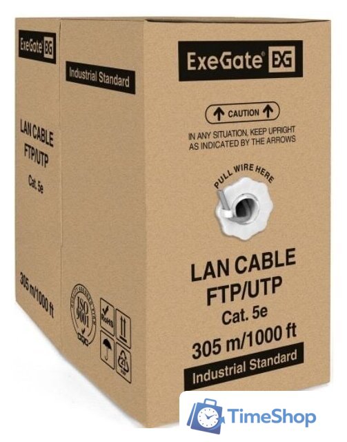 Кабель ExeGate SFTP4-C5e-CU-S24-IN-PVC-GY-305-FLUKE SFTP EX281809RUS - Изображение №2 — Интернет-магазин Time-Shop