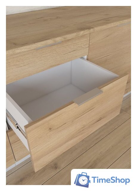 Готовая кухня Интермебель Микс Топ-7 2.2м (белый премиум/дуб крафт золотой/мрамор лацио белый) - Изображение №4 — Интернет-магазин Time-Shop