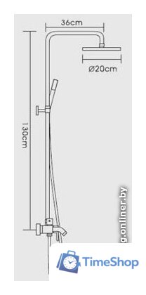 Душевая система  FRAP F2411 - Изображение №2 — Интернет-магазин Time-Shop