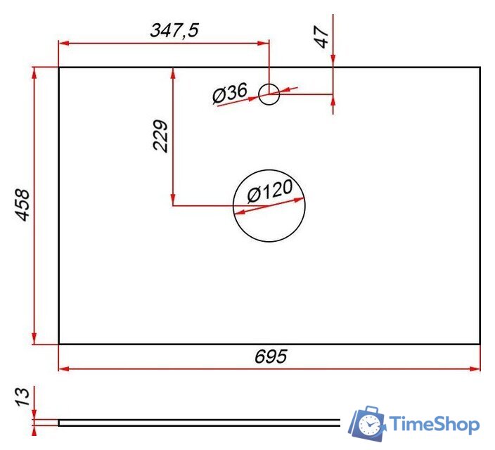  ЗОВ Тумба под умывальник Дион 70 D70LHO0M9003MKV5-KP13W (белый матовый/дуб) - Изображение №6 — Интернет-магазин Time-Shop