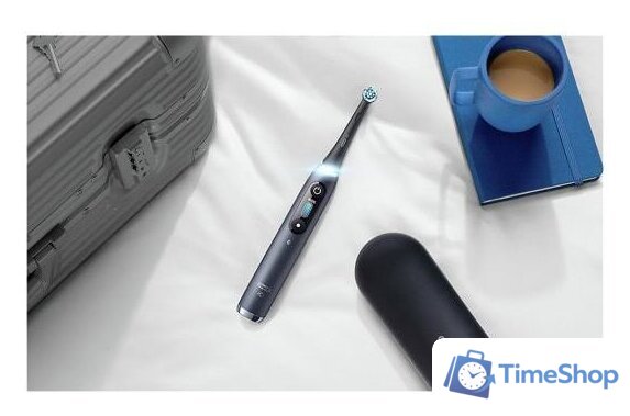 Электрическая зубная щетка Oral-B iO 8n (черный, 2 насадки) - Изображение №4 — Интернет-магазин Time-Shop
