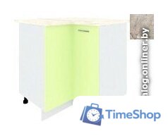 Шкаф напольный Кортекс-мебель Корнелия Лира НШУ угловой (салатовый/марсель) - Изображение №1 — Интернет-магазин Time-Shop