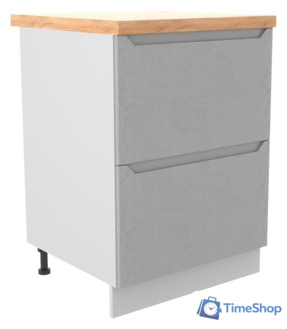 Шкаф напольный ДСВ Тренто СК2 600 (серый/белый) - Изображение №1 — Интернет-магазин Time-Shop