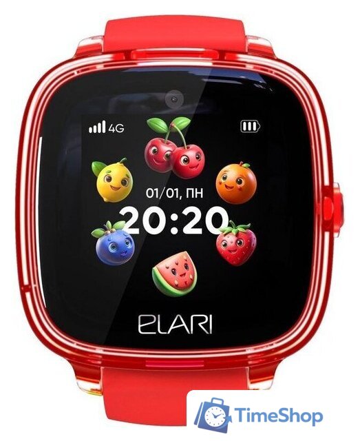Детские умные часы Elari KidPhone Fresh 4G (красный) - Изображение №3 — Интернет-магазин Time-Shop