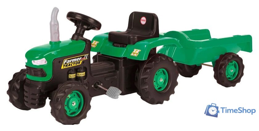 Педальная машинка Dolu С прицепом 8053 (зеленый) - Изображение №1 — Интернет-магазин Time-Shop