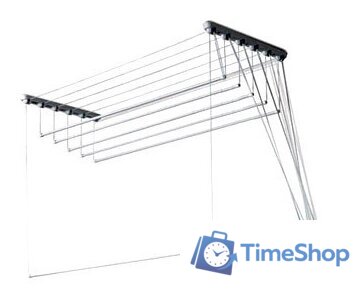 Сушилка для белья Comfort Alumin потолочная 7 стержней алюминий 200 см - Изображение №1 — Интернет-магазин Time-Shop