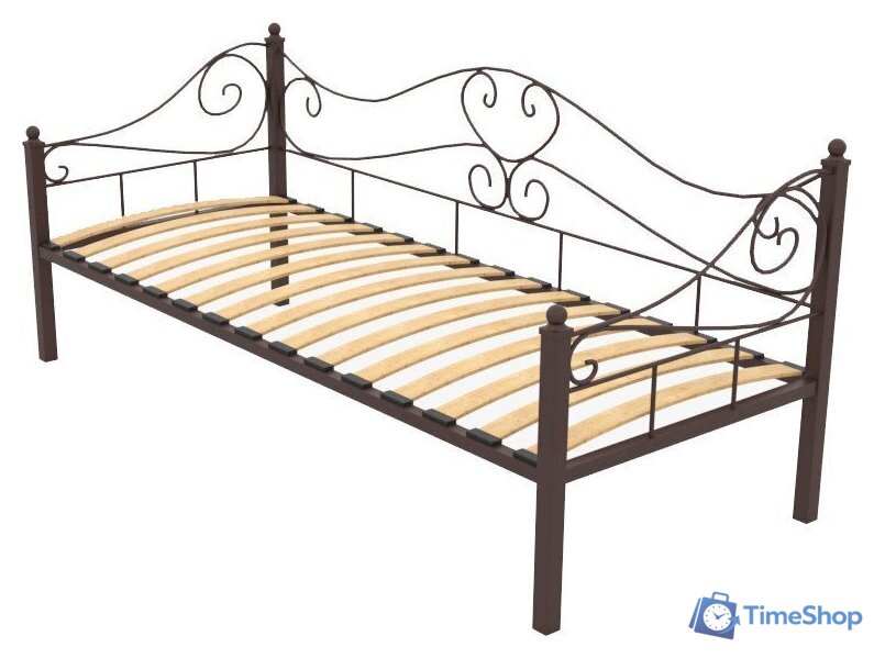 Кровать-тахта Князев Мебель Валенсия 90x200 ВАЯ.90.200.К (коричневый муар) - Изображение №1 — Интернет-магазин Time-Shop