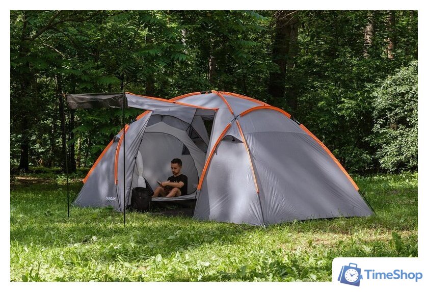 Кемпинговая палатка Sundays ZC-TT020-4P (2+2) (темно-серый/желтый) - Изображение №7 — Интернет-магазин Time-Shop