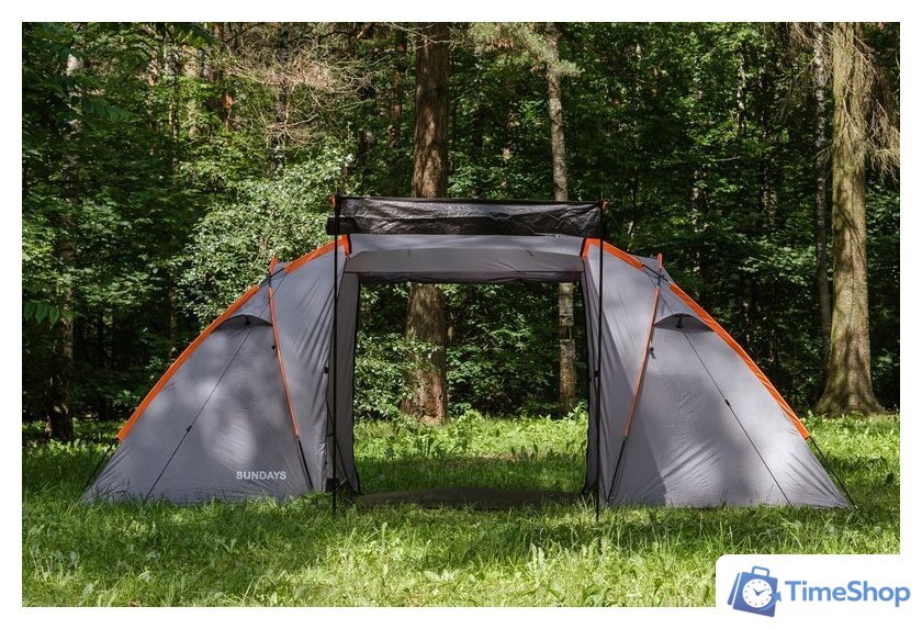 Кемпинговая палатка Sundays ZC-TT020-4P (2+2) (темно-серый/желтый) - Изображение №9 — Интернет-магазин Time-Shop