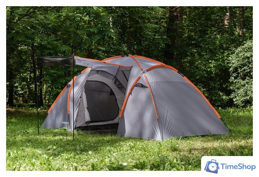 Кемпинговая палатка Sundays ZC-TT020-4P (2+2) (темно-серый/желтый) - Изображение №6 — Интернет-магазин Time-Shop