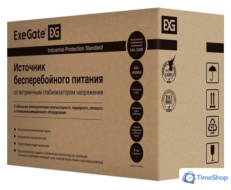 Источник бесперебойного питания ExeGate SpecialPro UNB-400.LED.AVR.C13.RJ - Изображение №4 — Интернет-магазин Time-Shop