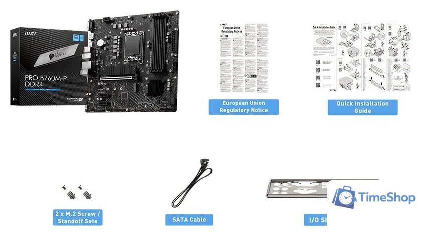 Материнская плата MSI Pro B760M-P DDR4 - Изображение №2 — Интернет-магазин Time-Shop