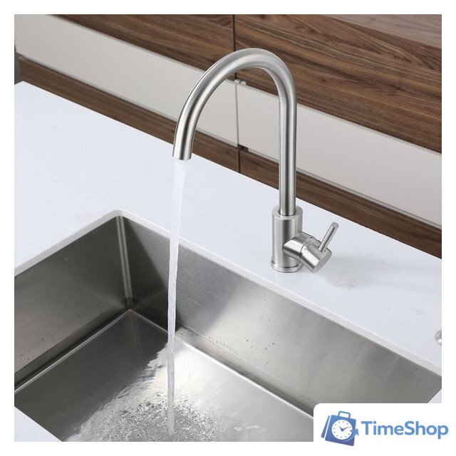 Смеситель GranFest QUARZ GF-Z5410 (нержавеющая сталь) - Изображение №2 — Интернет-магазин Time-Shop