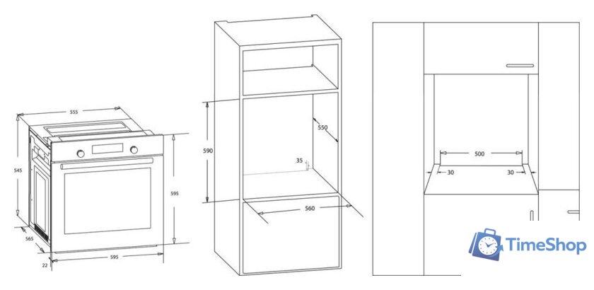 Газовый духовой шкаф Freggia OGSB64X - Изображение №6 — Интернет-магазин Time-Shop