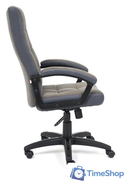 Офисное кресло TetChair Trendy (флок/ткань, серый) - Изображение №3 — Интернет-магазин Time-Shop