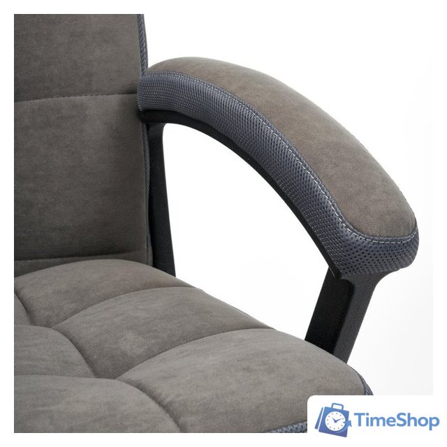 Офисное кресло TetChair Trendy (флок/ткань, серый) - Изображение №9 — Интернет-магазин Time-Shop