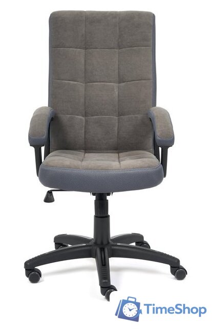 Офисное кресло TetChair Trendy (флок/ткань, серый) - Изображение №2 — Интернет-магазин Time-Shop