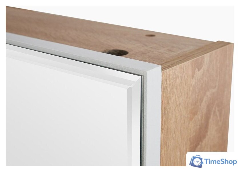 Тумба для обуви Трия Тип 16 с зеркалом (дуб сонома/белая шагрень) - Изображение №6 — Интернет-магазин Time-Shop