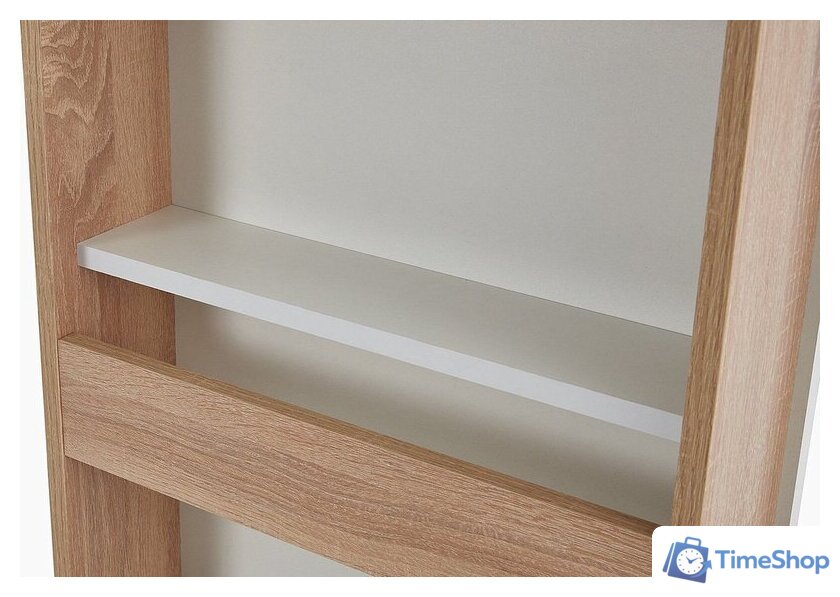 Тумба для обуви Трия Тип 16 с зеркалом (дуб сонома/белая шагрень) - Изображение №8 — Интернет-магазин Time-Shop