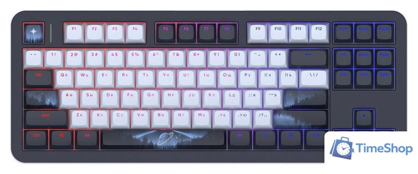 Клавиатура Red Square Alumix TKL Classic Serenity (черный, g3ms Aquamarine) - Изображение №1 — Интернет-магазин Time-Shop