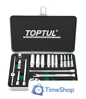 Набор трещотка с головками Toptul GCAD1822 18 предметов - Изображение №1 — Интернет-магазин Time-Shop