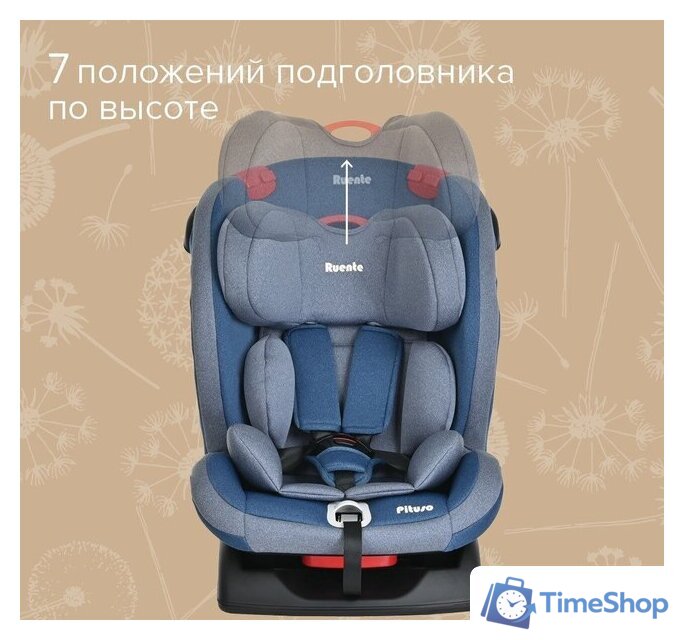 Детское автокресло Pituso Ruente R202 (джинс/светло-серый) - Изображение №16 — Интернет-магазин Time-Shop