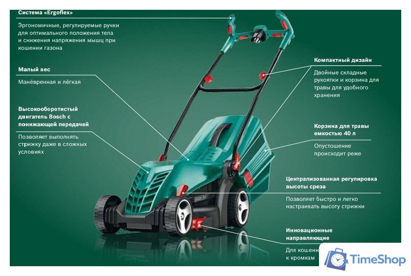 Газонокосилка Bosch ARM 37 (06008A6201) - Изображение №3 — Интернет-магазин Time-Shop