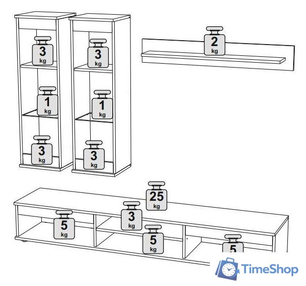 Горка НК-Мебель Bruno М18 71957708 (серый графит/дуб вотан) - Изображение №6 — Интернет-магазин Time-Shop