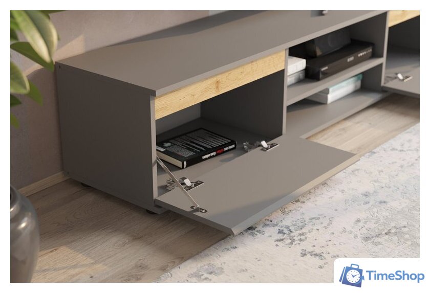 Горка НК-Мебель Bruno М18 71957708 (серый графит/дуб вотан) - Изображение №5 — Интернет-магазин Time-Shop