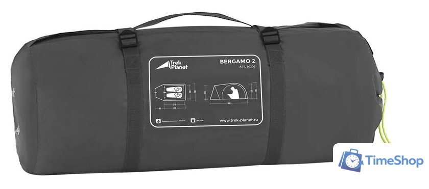 Кемпинговая палатка Trek Planet Bergamo 2 (зеленый) - Изображение №10 — Интернет-магазин Time-Shop