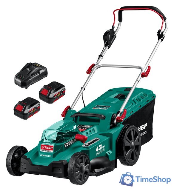 Газонокосилка Зубр Мастер ГКЛ-4336-42 (с 2-мя АКБ) - Изображение №1 — Интернет-магазин Time-Shop