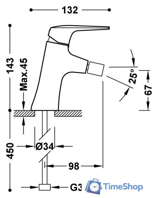 Смеситель Tres Fuji 28112001OPM - Изображение №2 — Интернет-магазин Time-Shop