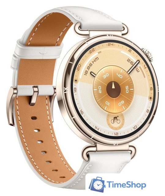 Умные часы Huawei Watch GT 6 41 мм (золотистый, с белым кожаным ремешком, международная версия) - Изображение №3 — Интернет-магазин Time-Shop