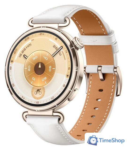 Умные часы Huawei Watch GT 6 41 мм (золотистый, с белым кожаным ремешком, международная версия) - Изображение №1 — Интернет-магазин Time-Shop