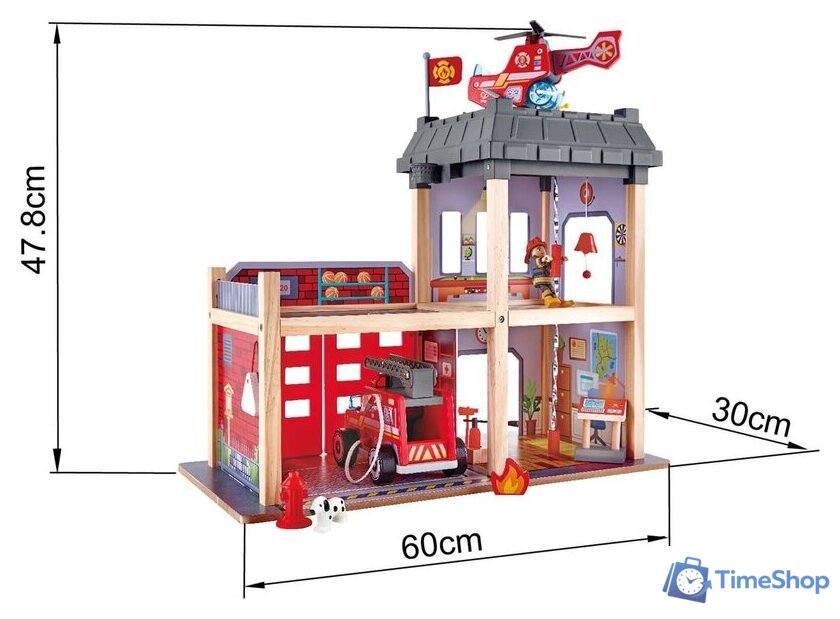 Конструктор Hape E3023 City Fire Station - Изображение №2 — Интернет-магазин Time-Shop
