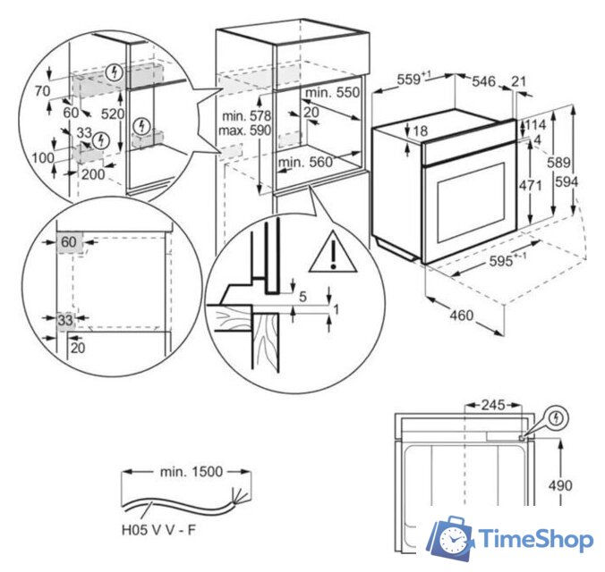 Электрический духовой шкаф Electrolux EOF5F50BV - Изображение №14 — Интернет-магазин Time-Shop