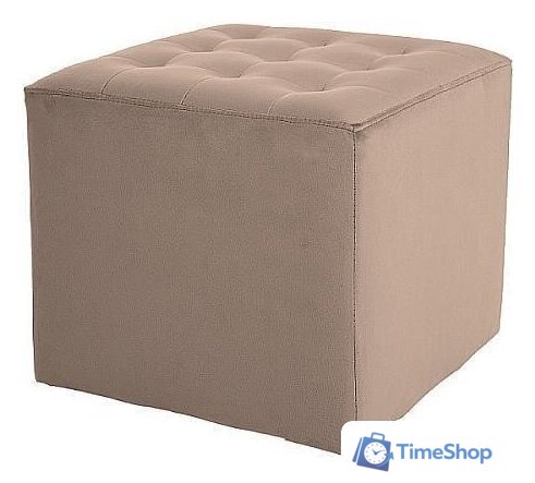 Пуфик Signal Lori Velvet Bluvel 28 (бежевый) - Изображение №1 — Интернет-магазин Time-Shop