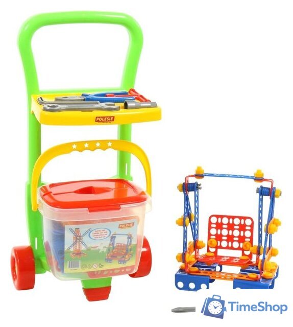 Конструктор Полесье 54401 Тележка Caddie с конструктором Изобретатель. Набор №542 - Изображение №4 — Интернет-магазин Time-Shop