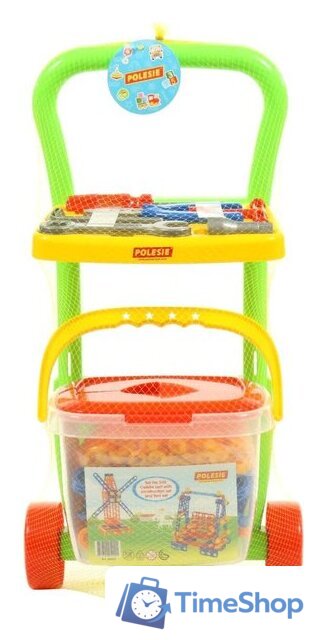 Конструктор Полесье 54401 Тележка Caddie с конструктором Изобретатель. Набор №542 - Изображение №2 — Интернет-магазин Time-Shop