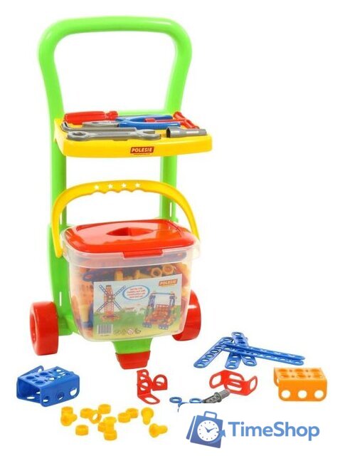 Конструктор Полесье 54401 Тележка Caddie с конструктором Изобретатель. Набор №542 - Изображение №5 — Интернет-магазин Time-Shop