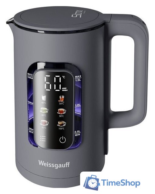 Электрический чайник Weissgauff WK 1500 Dt Touch BodyCool - Изображение №21 — Интернет-магазин Time-Shop