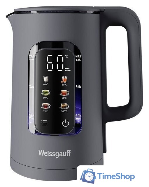 Электрический чайник Weissgauff WK 1500 Dt Touch BodyCool - Изображение №18 — Интернет-магазин Time-Shop
