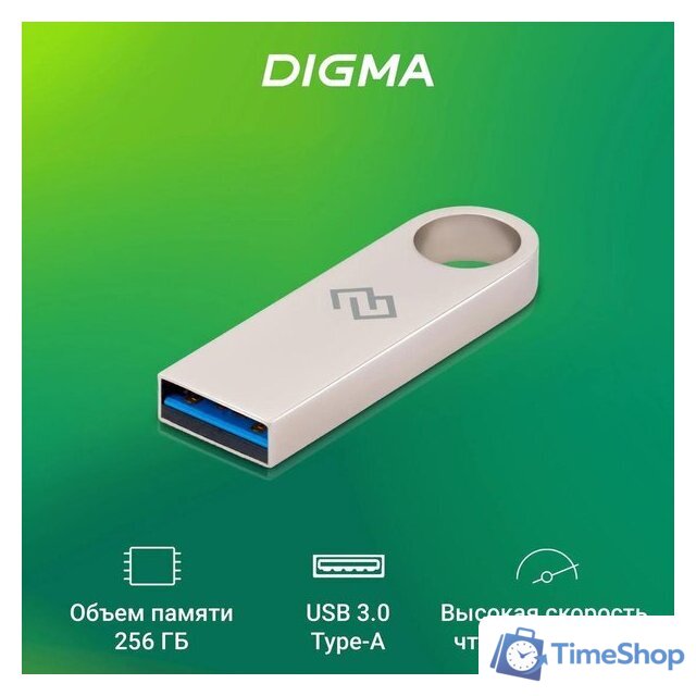 USB Flash Digma Drive3 256GB DGFUL256A30SR - Изображение №6 — Интернет-магазин Time-Shop