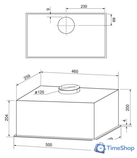 Кухонная вытяжка Krona Arven 500 PB V2 (черный) - Изображение №11 — Интернет-магазин Time-Shop
