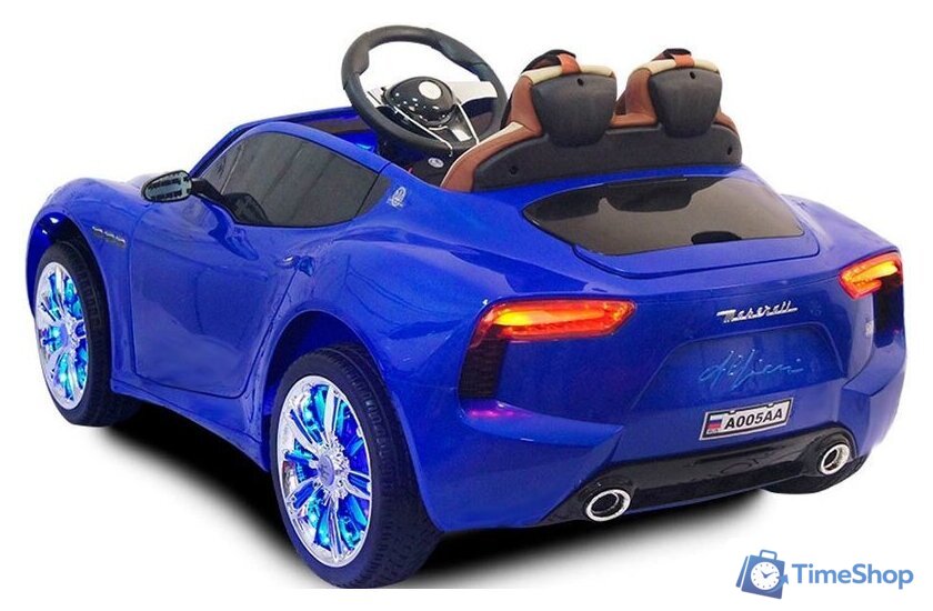 Электромобиль RiverToys Maserati A005AA (синий) - Изображение №4 — Интернет-магазин Time-Shop