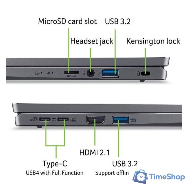 Ноутбук Acer Swift Go 14 SFG14-63-R7T4 NX.KTSCD.001 - Изображение №9 — Интернет-магазин Time-Shop
