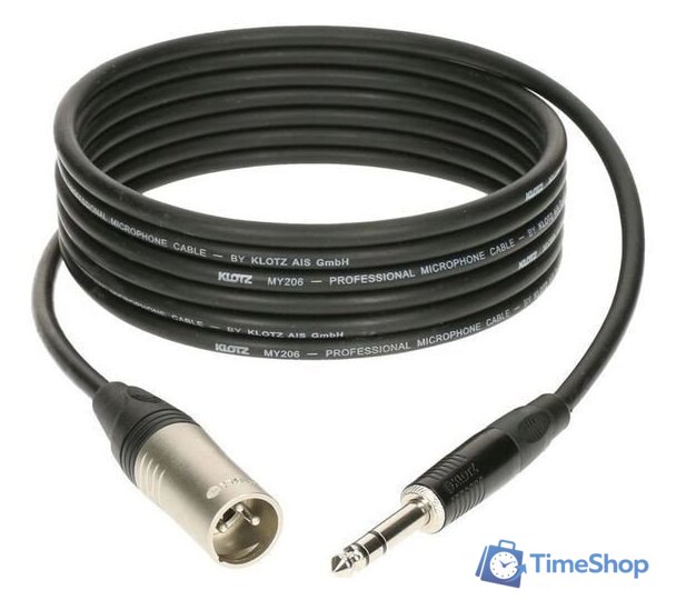 Кабель Klotz M1MS1K0100 XLR - 6.3 мм (1 м, черный) - Изображение №2 — Интернет-магазин Time-Shop
