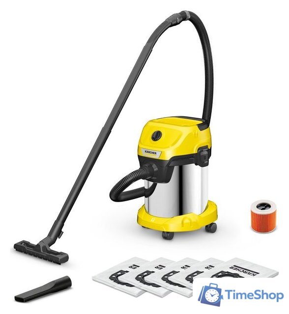 Пылесос Karcher WD 3 S V-17/4/20 + 4 FB 1.628-152.0 - Изображение №1 — Интернет-магазин Time-Shop