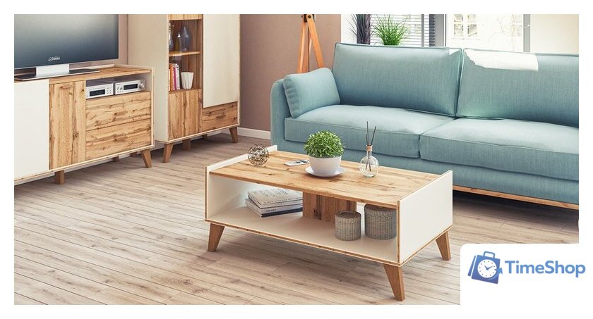 Тумба Неман мебель Сканди МН-036-02 (дуб вотан-белый) - Изображение №2 — Интернет-магазин Time-Shop