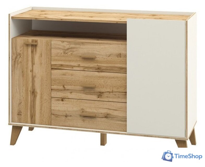 Тумба Неман мебель Сканди МН-036-02 (дуб вотан-белый) - Изображение №1 — Интернет-магазин Time-Shop